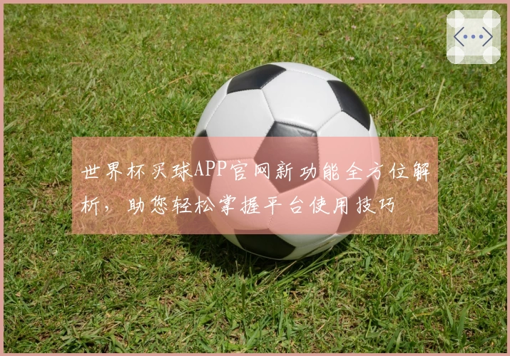 世界杯买球APP官网新功能全方位解析，助您轻松掌握平台使用技巧